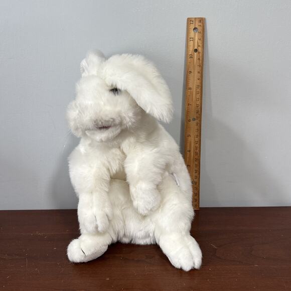 Folkmanis Standing White Rabbit Realistic Hand Puppet Plush Stuffed Animal EUC - Picture 12 of 12
